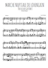 Téléchargez l'arrangement pour piano de la partition de Richard-Wagner-Marche-nuptiale-de-Lohengrin en PDF